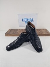 Nicola Benson Black Leather Derby Dress Boots Ankle Mid Cut Formal EU 43