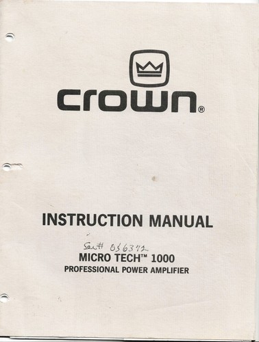 Amplificatore crown micro tech - amplificatore,