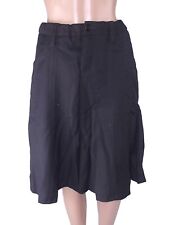 Gonna Midi Zara Taglia 42 M Medium Eu38 Nero Svasata Foderata Lana Ginocchio