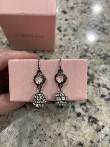 Diamonique pewter dangle - diamonique,