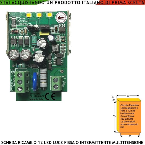 Scheda ricambio lampeggiante - ricambio,