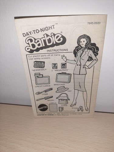 Libretto istruzioni barbie - libretto, day