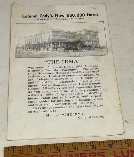Vintage 1975 the irme menu - 1975, irme"