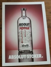 2541 CARTOLINA PUBBLICITARIA VODKA ABSOLUT PEPPAR 