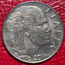 HIGH GRADE XF/AU 1941 ITALY 20