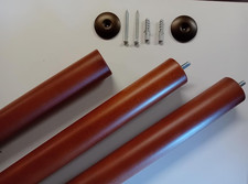  Ml 3,6 corrimani  tondi in faggio - noce chiaro Ø 48 mm L 1200 mm + 2 terminali