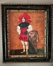 Dipinto Olio Su Tela Di Armando De Stefano " Il Jolly " 60x50 cm 1977