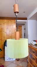 Lampadario Vintage design Scandinavo anni 60 70 Plissettato  35 cm Lampada
