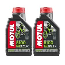 2LT 2 LITRI OLIO MOTUL 5100 15W50 TECHNOSYNTHESE 4TEMPI 104080 TAGLIANDO MOTO