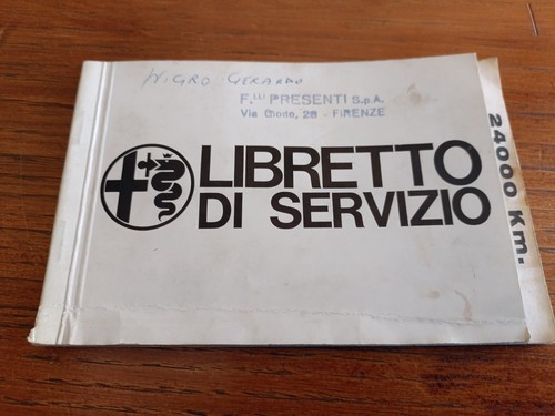 Libretto servizio alfa - di,