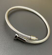 Bracciale acciaio regolabile Chiodo uomo donna Acciaio  Colore  Argento