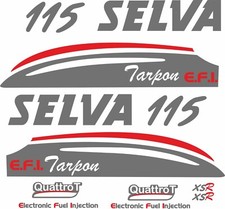 KIT ADESIVI SOSTITUTIVI PER MOTORE FUORIBORDO SELVA tarpon 115 HP SPED GRATUITA