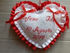 Cuscino portafedi cuore - portafedi,