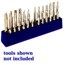 Mechanics Time Saver 580 1/4 in. Magnetic Neon Blue 37 Piece Bit Holder