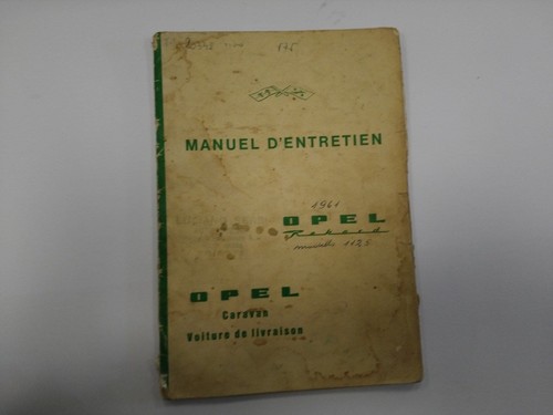 Opel rekord 1961 libretto - rekord, uso