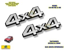 Scritta Panda 4x4 Country Club  Fregio Modanature Laterali Logo stemmi cromo