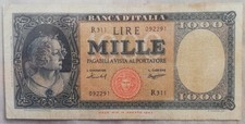MILLE LIRE ORNATA DI PERLE -