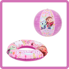 🌀Gabby's Dollhouse Salvagente + Palla Gonfiabile – Set Mare Piscina Bambini 3+⚽