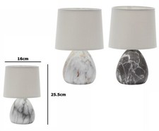 x Lume Lampada  Abat Jour Comodino Comò in Ceramica 25cm E14 Moderna 74588 dfh