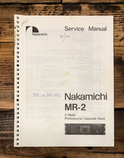 Nakamichi MR-2 Cassetta Manuale di servizio *Originale*