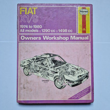 Haynes Repair Manual Fiat X1/9