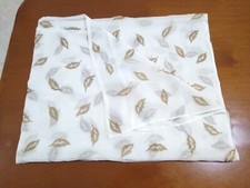 Telo garza di cotone 100% Grazia tenda shabby chic copritavolo stoffa bianco oro