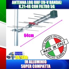 ANTENNA DIGITALE TERRESTRE HD MINI EMMEESSE UHF LOG SYSTEM ANTI INTERFERENZE 5G