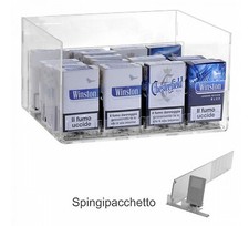 E-437 PBS-B Espositore in plexiglass trasparente da banco porta sigarette da 20