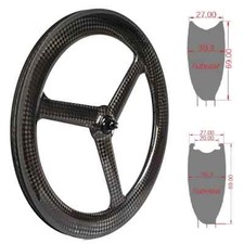 700C Carbonio 3 Raggi Ruote