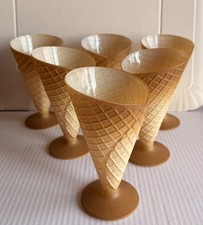 Coppe gelato cialda vetro, set