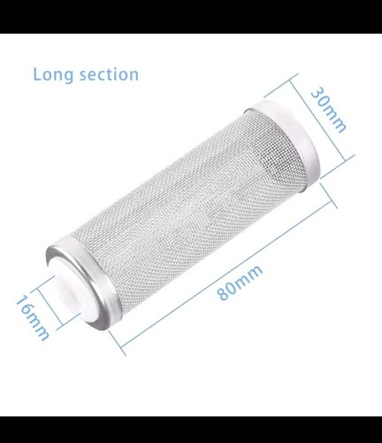 Filtro acquario inox 80x30mm - 1,