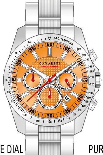 Arancione cavadini cronografo - cavadini,