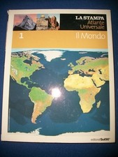 ATLANTE UNIVERSALE N.1 IL MONDO LA STAMPA 2002 VOLUME CARTONATO FORMATO 8°GRANDE
