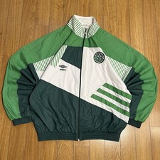 Celtic Umbro Track Jacket 1991/1992 Tracksuit Top Training Shell Warn Up Mens M