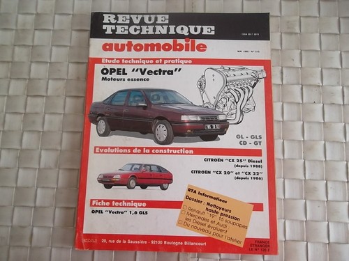 Revue technique opel - revue, vectra