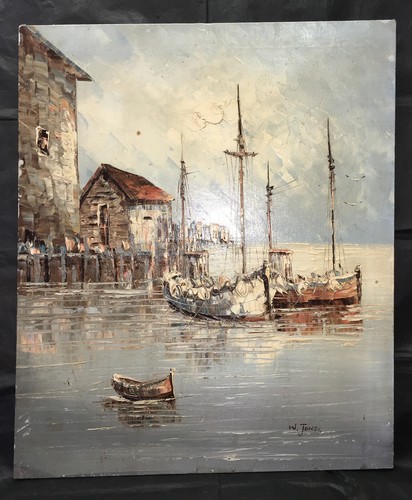 Huile sur toile couteau - huile,