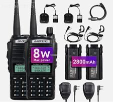 2XPCS RADIO BAOFENG 10W UV-82 Ricetrasmittente DUAL BAND WALKIE TALKIE 10000 MAH