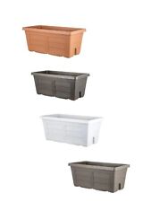 Fioriera Rettangolare 80 100 cm Fioriere Vaso da Balcone Esterno + Sottovaso