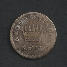 5 Soldi Argent, ITALIE 1810