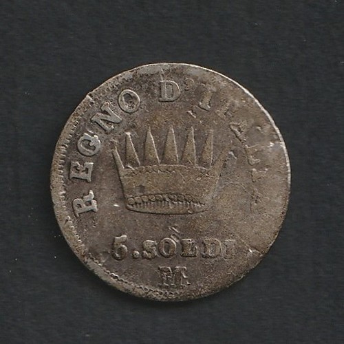 Soldi argent italie 1810 - 5,