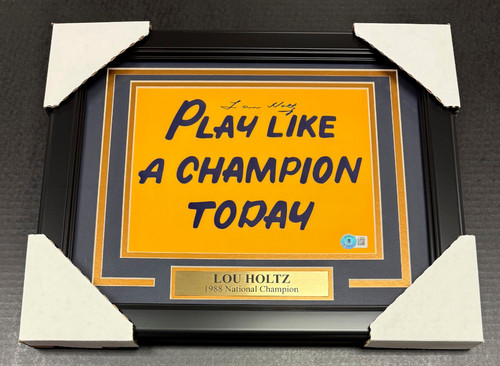 Foto firmata lou holtz notre - lou,