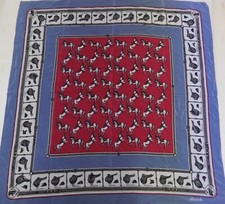 FOULARD 100% PURA SETA SILK VINTAGE DONNA  ALBERTARIO (638) 84cm x 88m