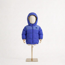 Piumino con cappuccio blu