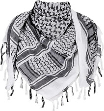 Sciarpa Shemagh Bianca E Nera