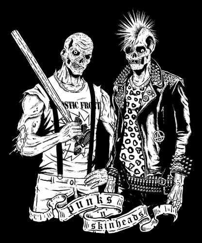 Punks skinheads patch - punks,