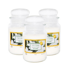 3 CANDELE PROFUMATE GIARA STILE YANKEE CANDLE 510 gr IN VETRO - GELSOMINO