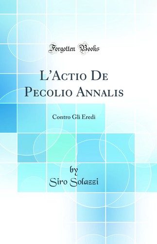 Actio pecolio annalis - de,