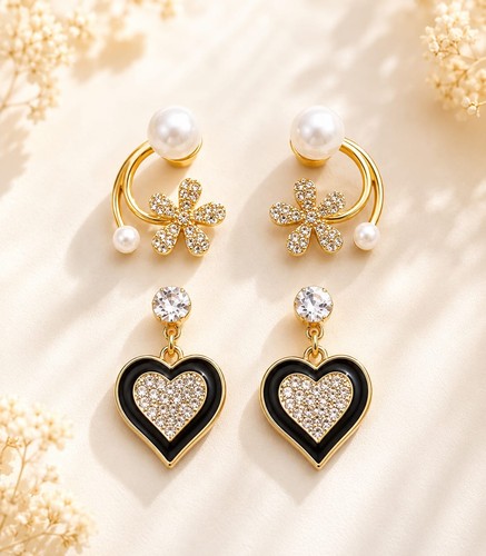 Set orecchini pendenti donna