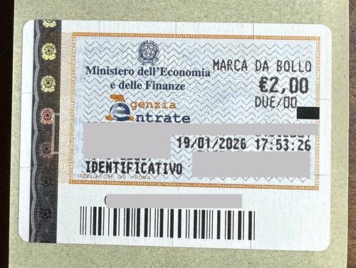 Marca bollo euro - da,