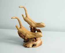 Scultura lontra in legno